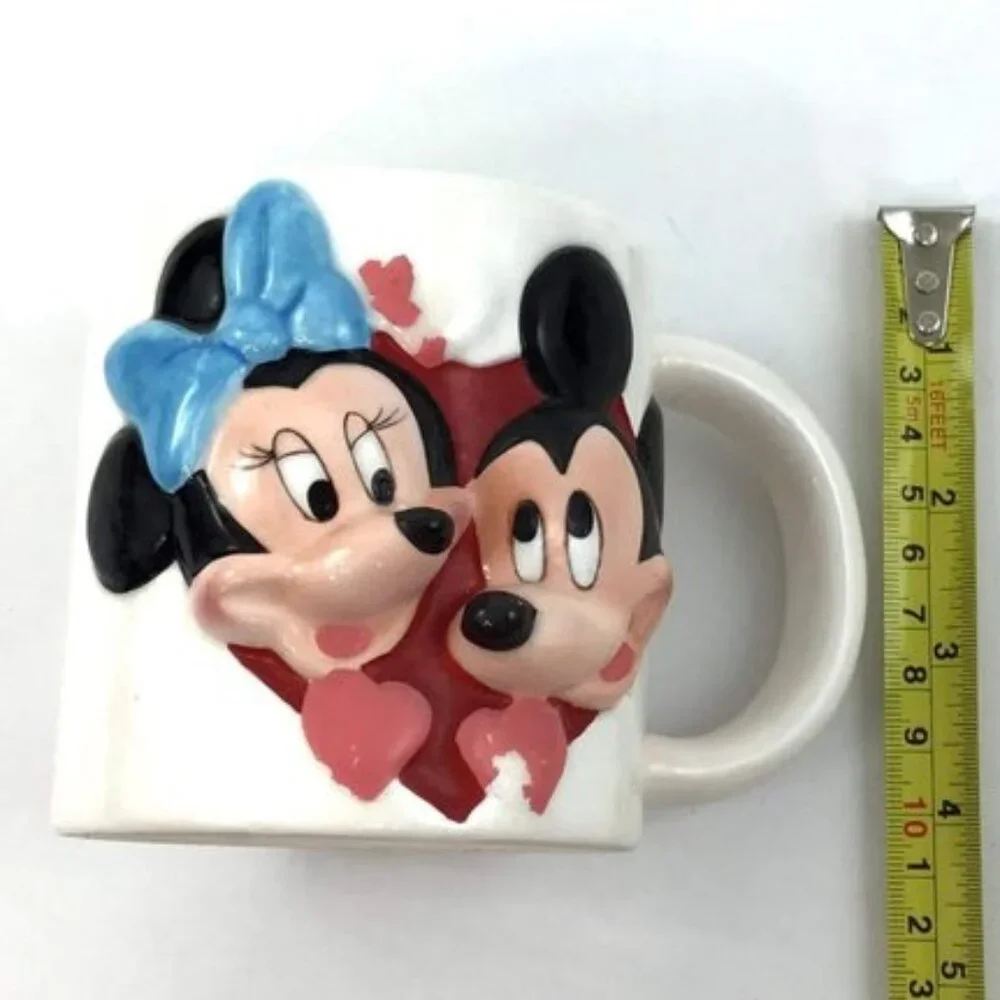 VTG Disney Mickey and Minnie Mouse Heart and Love Valentine Coffee Mug Numbered